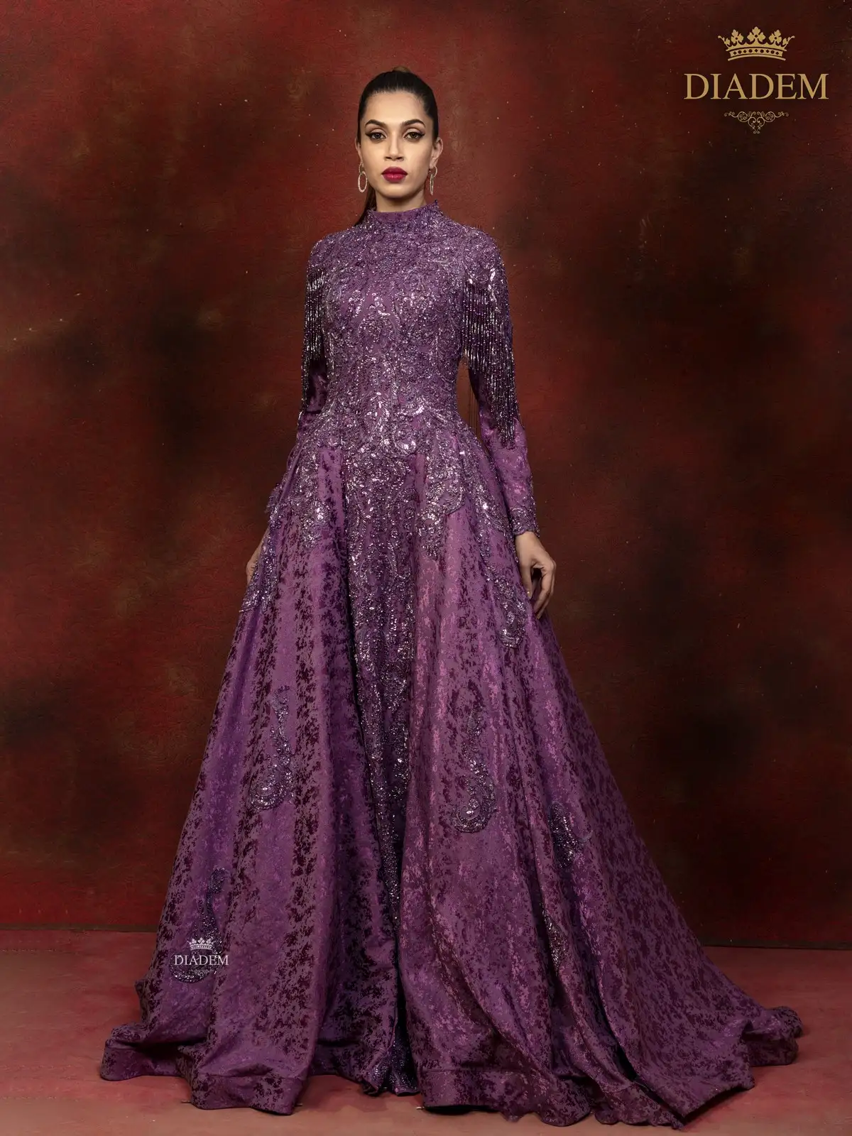 Purple Net Gown