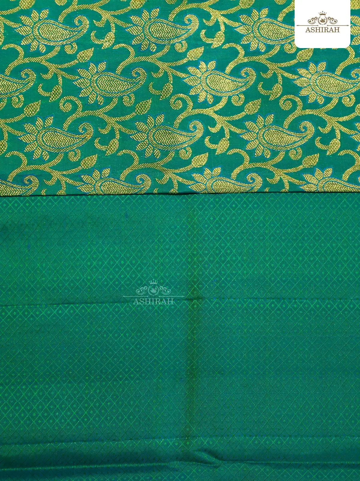Teal Pure Kanchipuram Silk Saree With Brocade On The Body And Peacock Motifs Zari Border