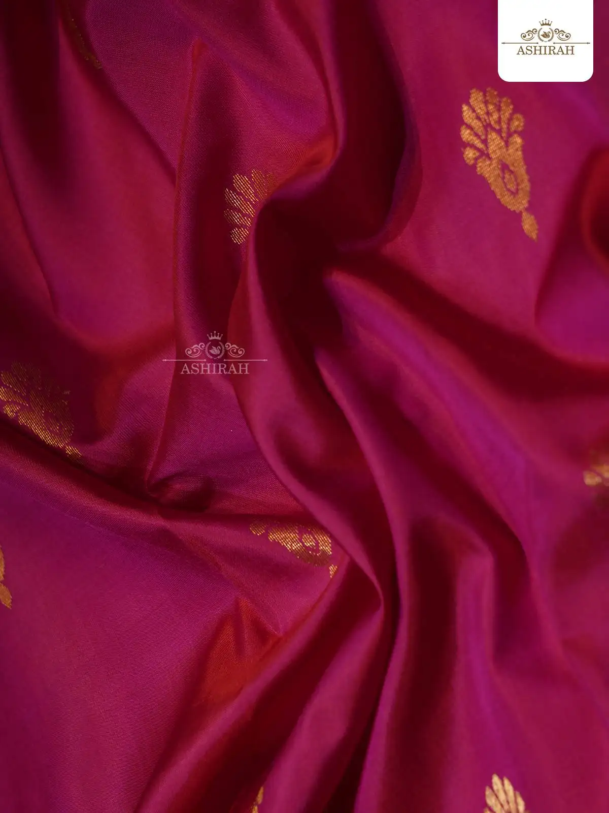 Dark Pink Soft Silk Saree With Design Motif On The Body And Zari Border