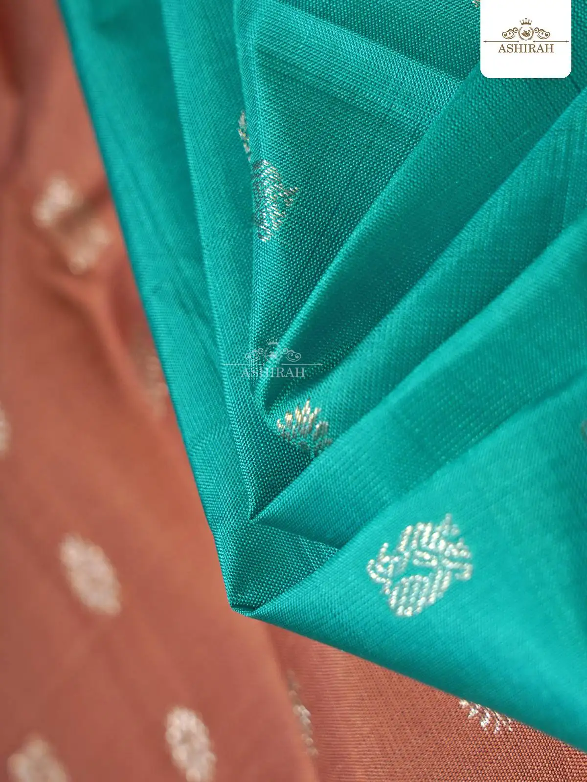Light Brown Pure Kanchipuram Silk Saree With Peacock Motifs All Over The Body And Without Border