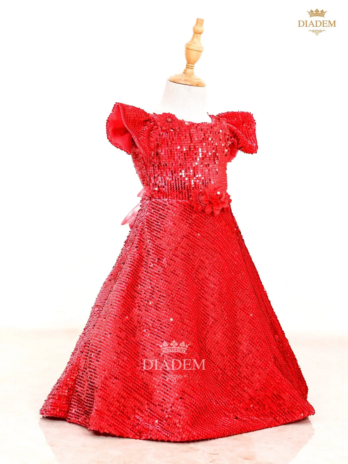 Amazon.com: Gold Embroidered Lace Square Mini Quinceanera Dresses Toddlers  Ball Gown Flower Girl Dress Red 2: Clothing, Shoes & Jewelry