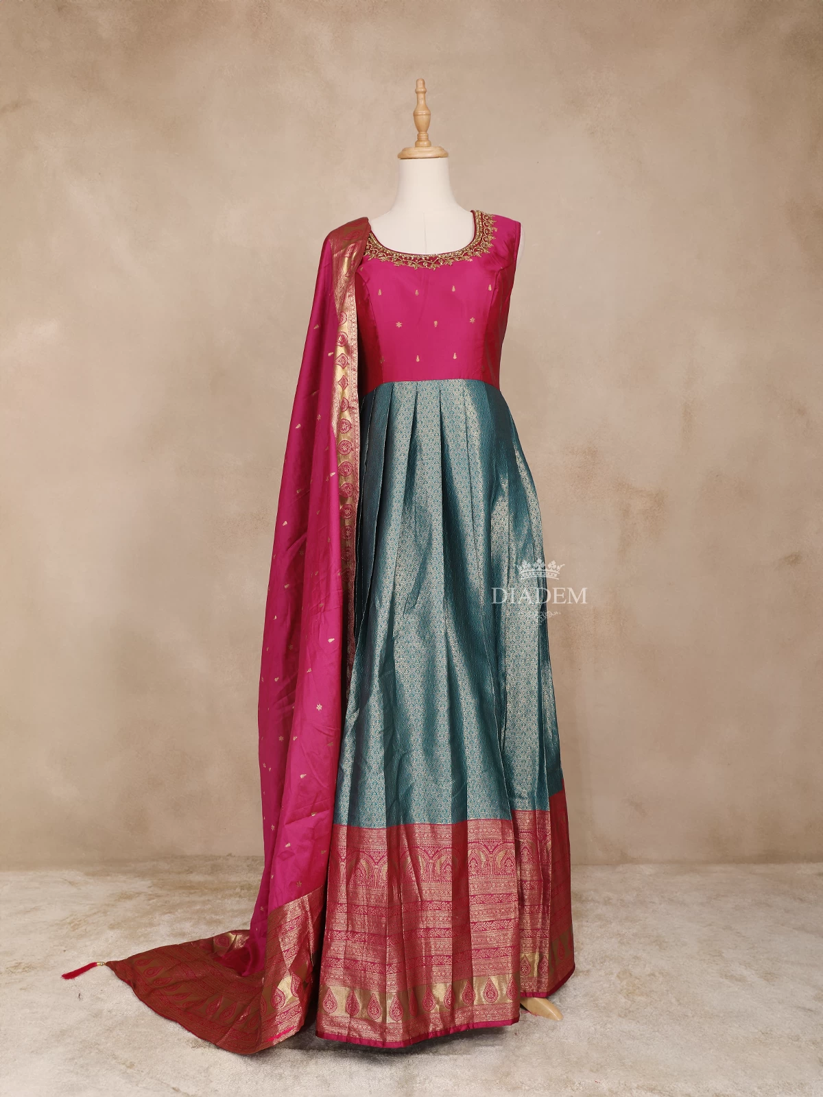 casual wear pink satin silk embroidery work gown | Gowns for girls, Party  wear gown, Pink gowns